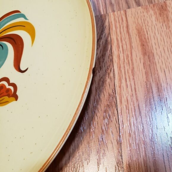 *chipped VTG Reveille ROOSTER Dinner Plate Taylor - Picture 2 of 5